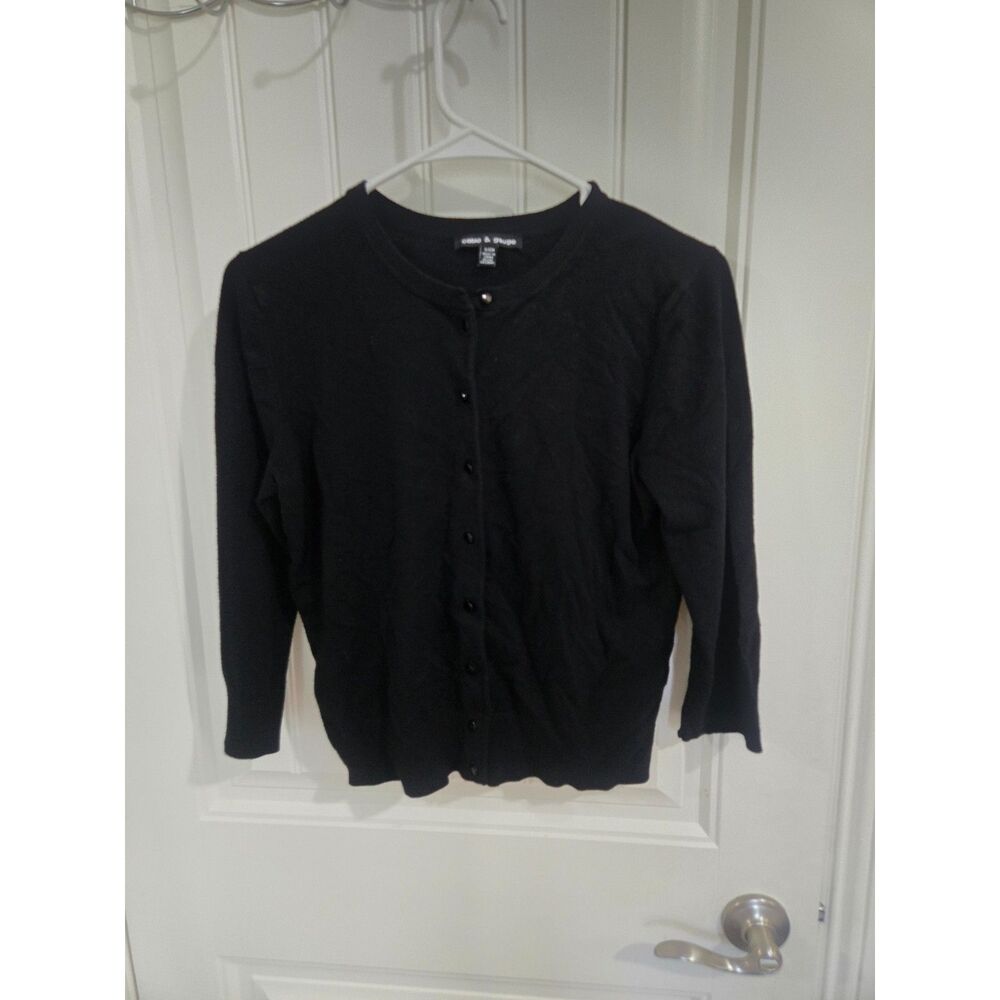 Cable & Gauge Women’s Small Black Button Front Cardigan Sweater